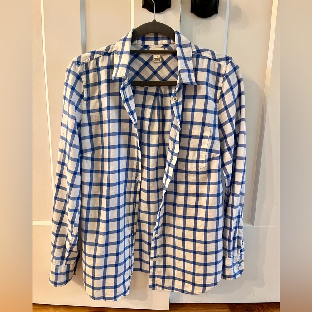 JCrew long sleeve cotton plaid shirt